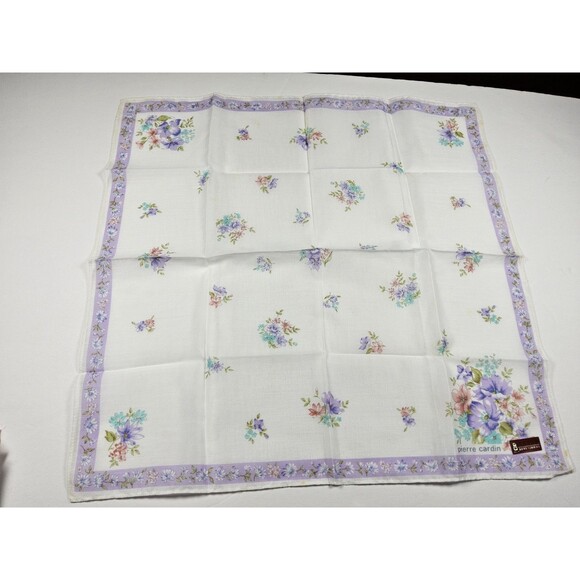 Pierre Cardin Lot Of 3 Handkerchief Neckerchief Bandana Scarf - Picture 5 of 7